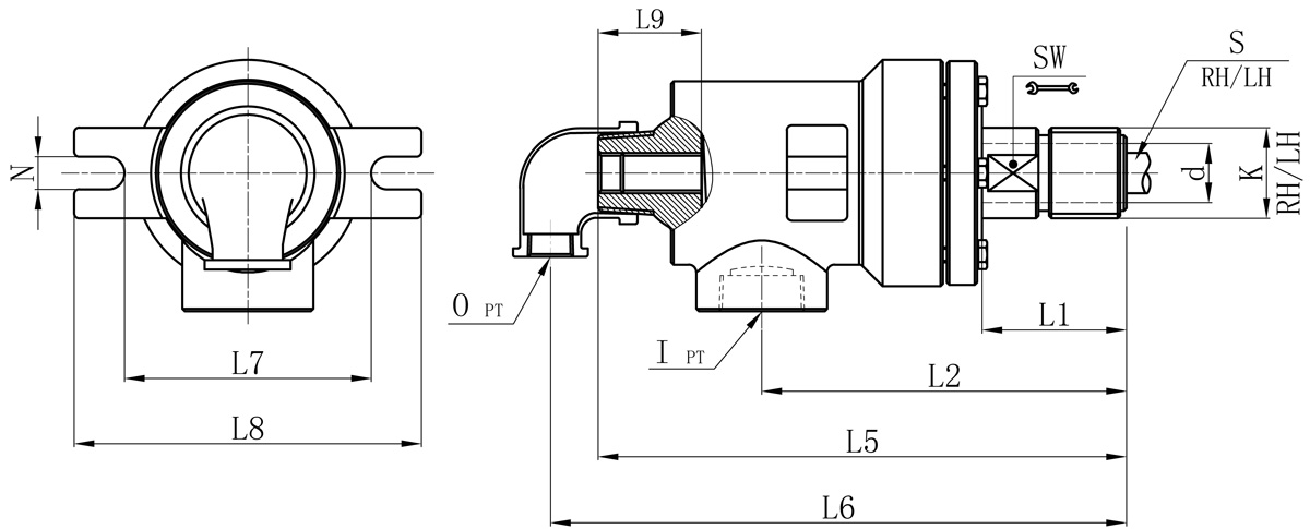 Khớp nối xoay hơi nước QSY,TM308