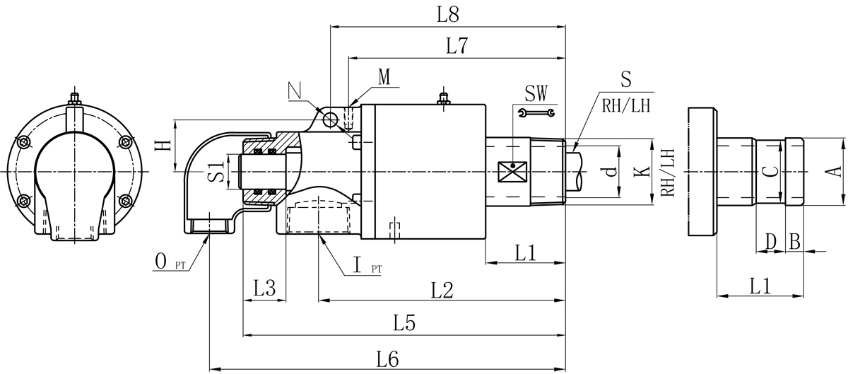 Khớp nối xoay nước MXB ống bên trong xoay